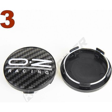4 enjoliveurs de roue Oz Emblem, diamètre extérieur 58 mm / diamètre intérieur 53 mm, cache-moyeu central, cache-jante, 3