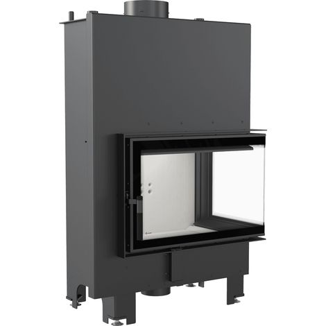 Kratki Wasserführender Kamineinsatz MBM rechts 12 kW Ø 180 schwarz Hausheizung Kamin (1/5)