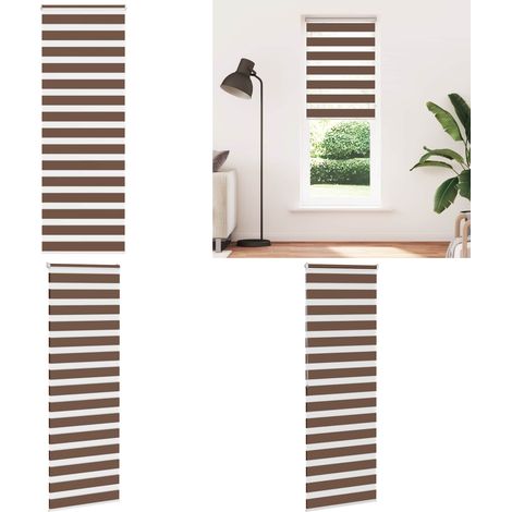 vidaXL Zebrarollo Braun 70x200 cm Stoffbreite 65,9 cm Polyester (1/5)