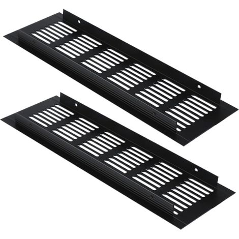 Grilles D’aération Rectangulaires 80x250mm Lot de 2 en Alliage D’aluminium Respirantes, pour Armoire et Meubles la Maison Maille Respirante, sans Rouille, pour Placard et Meuble à Chaussures, Usage D (1/5)