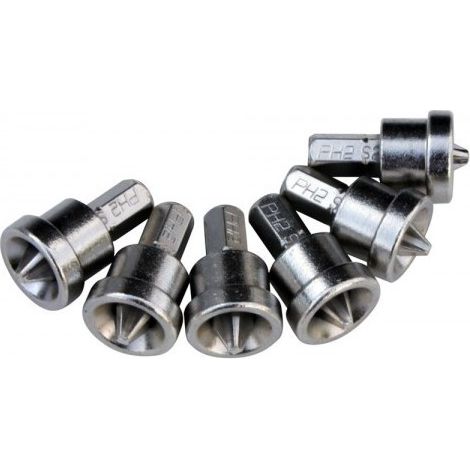 Edma – Trépan à vis avec limiteur PH2 – Lot de 6 unités – Pour vissage rapide en série – Compatible avec matériaux durs (1/4)