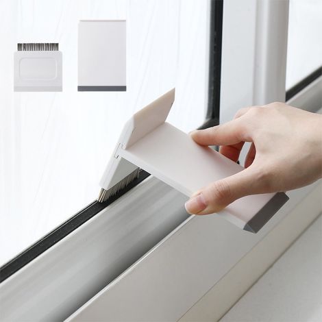 Brosse De Nettoyage Polyvalente - Pour Plans De Travail, Plaques De Cuisinière, Vitres Et Fentes - 12x8x2 cm - ABS Blanc - 1 Pièce (1/5)