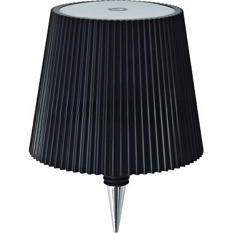 Lampada da scrivania portatile a LED con sensore tattile, adatta per bottiglie di vino, colore nero, luce tricolore, paralume in plastica, 5200 mAh. (1/4)