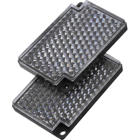 Réflecteur Rétro Carré pour Capteur Photoélectrique, Lot de 2 Pièces, Technologie de Réflexion Miroir, Matériau Abs et Acrylique, Adapté aux Équipements de Sécurité (1/5)