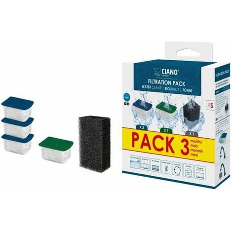 Ciano Kit de cartuchos de filtración para acuario S (1/2)