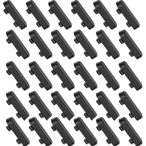 30 Pièces Cache-gouttières, Cache Aeration Fenetre, Busette de Drainage, Cache Aération Fenêtre,Noir, Couvercles de Trous d'Évacuation pour Cadre de Fenêtres UPVC/PVC