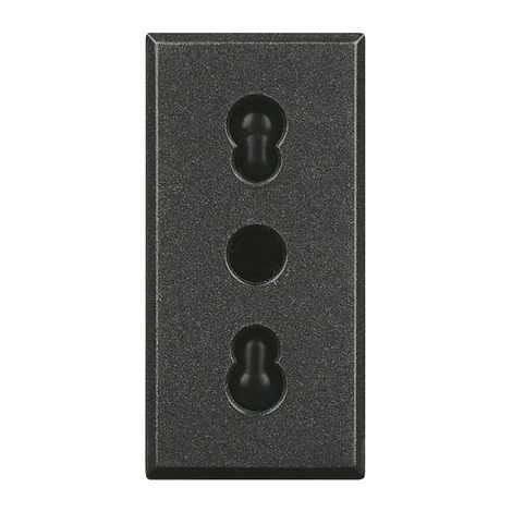 BTICINO Presa 2P+T 10/16A 250Vac - Bipasso Axolute Antracite