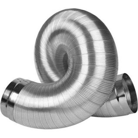 Tuyau pour climatiseur portable, tuyau de ventilation de 150 mm, tuyau d'évacuation en PVC/aluminium de 3 m avec 2 colliers de serrage, tuyau d'air flexible pour climatiseurs et hottes aspirantes. (1/5)