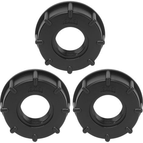 IBC Adaptateur de Réservoir De Vidange Plastique Eau Réservoir Couvercle Adaptateur en S60x6 IBC Adaptateurs Raccords Filetages Épais Robinets, G3/4, 3pcs (1/5)