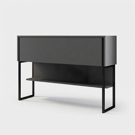Moderne Wohnzimmer-Anrichte aus Holz und Metall Luxe Antracite in Anthrazit - Schwarz
