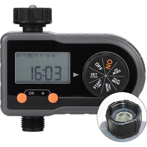 Programmateur d'arrosage automatique G3/4 DN20 écran LCD 2,5 pouces étanche IP54 pour jardin (1/5)
