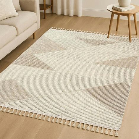Tapis de salon beige – motif chevrons, 120x180 cm ISTANBUL (1/5)