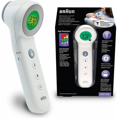 BNT400 termómetro digital Teledetección Blanco Frente (1/4)