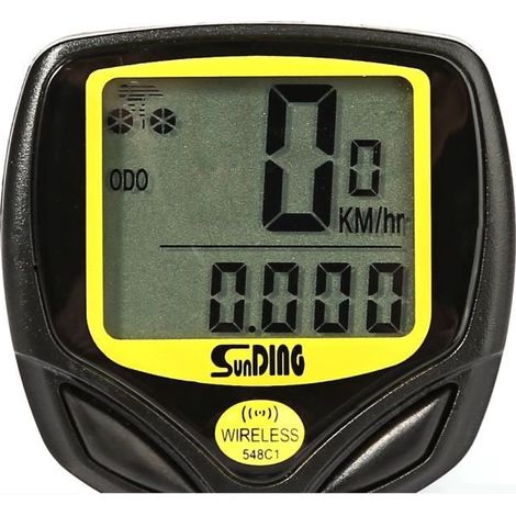Sunding SD - 548C1 Résistant à l\'eau sans fil Ordinateur de vélo Compteur de vitesse avec écran LCD (1/4)