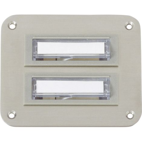 Heidemann 70143 Klingelplatte mit Namensschild 2fach Edelstahl 24 V/1 A