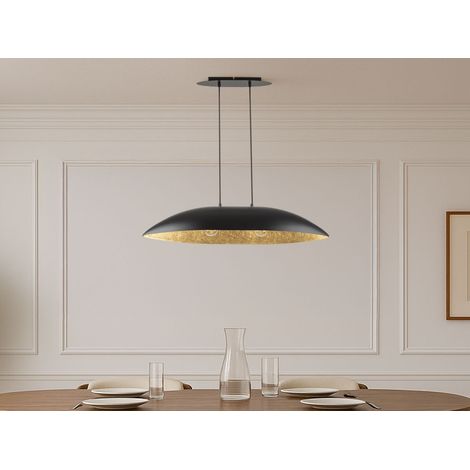 BOBOCHIC - Lustre OREA bicolore noir en acier  M Or