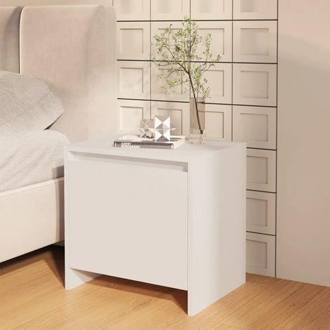 vidaXL Comodino Bianco 45x34x44,5 cm in Truciolato (1/5)
