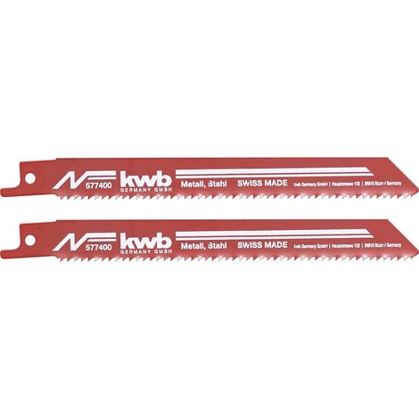 kwb Säbelsägeblätter zur Metallbearbeitung, Bi-Metall, hochelastisch, gefräste und geschränkte Zähne, durchgehärtetes Blatt, 2 Stück (1/5)