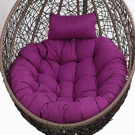 Coussin pour fauteuil suspendu en forme d'œuf, coussin de rechange lavable pour fauteuil suspendu en forme d'œuf, grand coussin épais pour fauteuil à bascule suspendu, tapis pour chaise de jardin d'in (1/5)