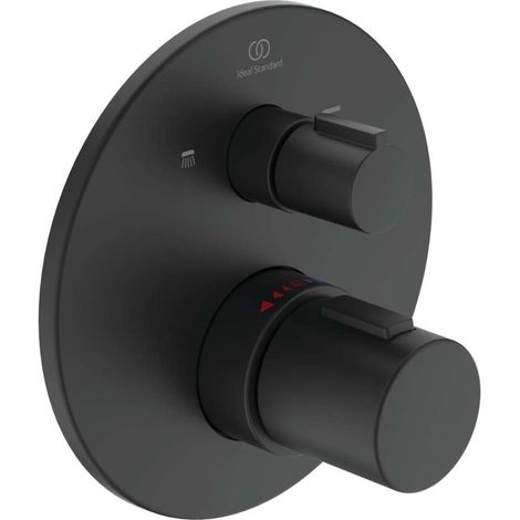 Ideal Standard CeraTherm - Grifo termostático empotrado de bañera, negro A5814XG (1/5)