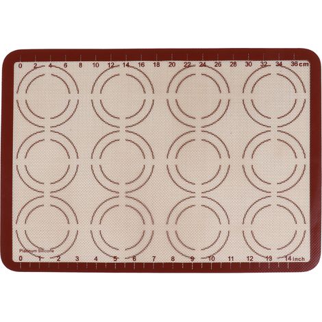 Plaque de Cuisson épaissie, Tapis de Cuisson en Fibre de Verre de Silicone Tapis de Cuisine épaissi en Silicone Tapis Chauds Tapis en Verre Macaron 23 42 29,5 Feuille de Fibre (1/5)