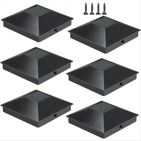 Holzpfostenkappen (8,9 cm x 8,9 cm), wasserdicht und UV-beständig, schützen die Pfosten vor Rissen und Fäulnis. 6er-Pack. (1/5)