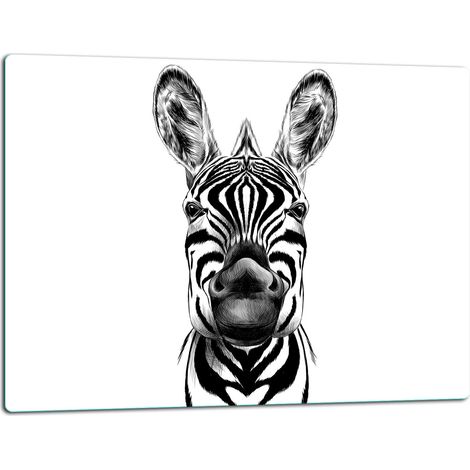 Glasschneidebrett 52x40 Zebraweiß (1/5)