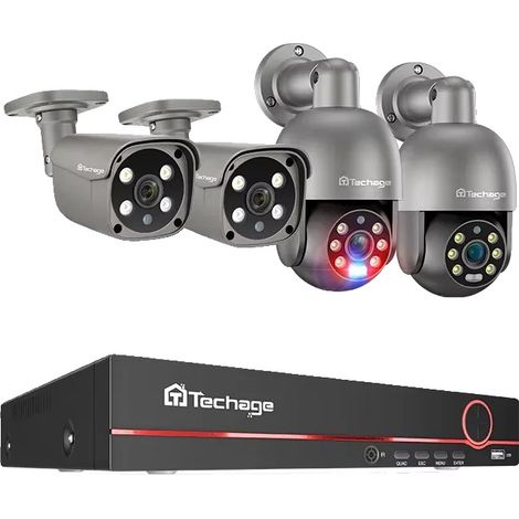 Système de caméra de sécurité, résolution 5MP, accès à distance, 8CH NVR 4 Caméra-b, 1T (1/2)