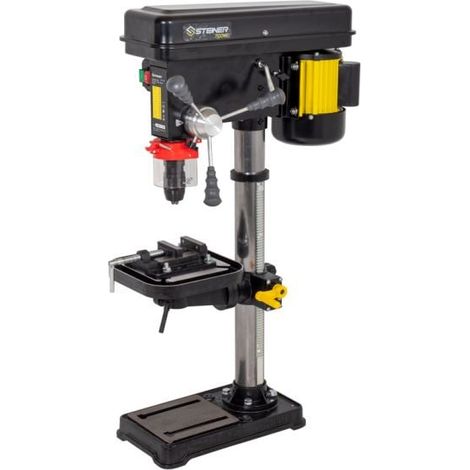 Steiner – Perceuse à colonne 700W 16mm – 12 vitesses de 220 à 2450 tr/min – Profondeur de perçage max 80mm – Pour bois, métal et plastique
