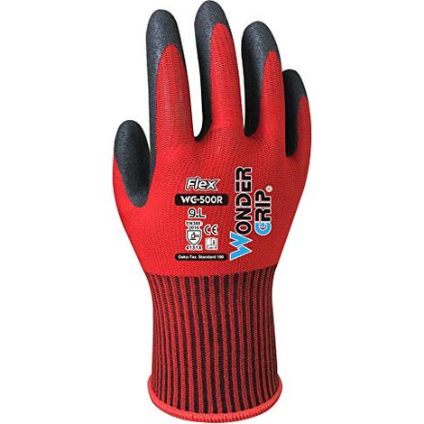 Wonder Grip Guanti da lavoro in nitrile FLEX WG-500, calibro 13 9/L, 12 pezzi