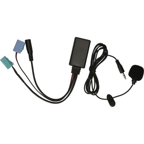 Adaptateur audio Bluetooth 5.0 pour autoradio, compatibilité Renault, appels mains libres, entrée auxiliaire ISO 6 broches (1/4)