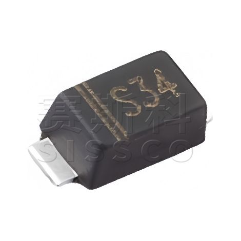 Original Changdian DSS34 chip, 40V/3A SMD Schottky diode screen printed S34 SOD-123FL, electronic component, 5 pieces per pack.
