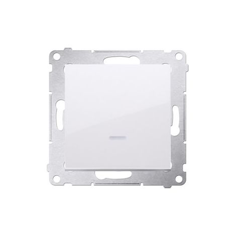 Interrupteur unipolaire Simon 54 avec éclairage, connecteurs rapides, blanc DW1L.01/11 (1/4)