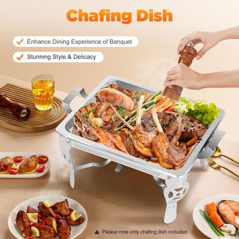 Réchaud Chafing Dish Set en acier inoxydable 6 L Récipient isotherme Récipient isotherme, réchaud Récipient isotherme Récipient isotherme, récipient isotherme pour buffet traiteur