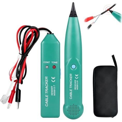 MS6812 Traceur Cable, Cable Tracker, Detecteur Cable Robot Tondeuse, Traceur De Câble Portable, Testeur De Câble Téléphonique, Traceur Cable Electrique Pour Téléphone Traqueur De Câble (1/4)