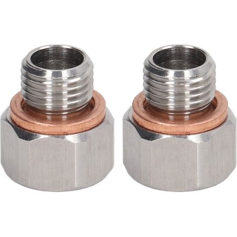 Adaptateur de raccord métrique 1/8 pouces NPT femelle vers M12x1,25 mâle en alliage d'aluminium pour Automobiles. (1/5)