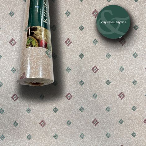 SUPER STOCK €0,56 al mq - Rotolo da 5,2mq (10x0,52mt) di Carta da Parati vinilica Top Quality lavabile ROMBI