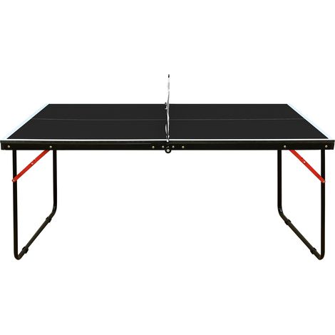 Table de ping-pong pliante 137.2cm/4.5FT, ensemble de table de ping-pong portable avec filet, 2 raquettes de tennis de table et 3 balles, jeux d'intérieur et d'extérieur faciles à ranger (noir) (1/5)