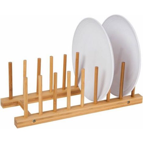 Porte-assiette - Dessous de plat en bambou - 340 x 125 x 120 mm - Naturel - 1 pièce (1/4)