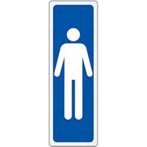 10PZ TARGHETTA ADESIVA "FIGURA UOMO" - cm.5X15h.