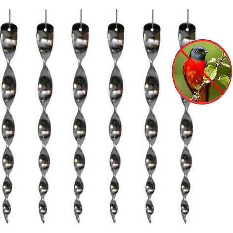 Set mit 6 reflektierenden Vogelabwehrspiralen, 30 cm (1/3)