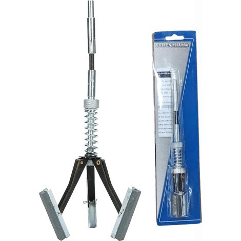 Herramienta de afilado de cilindros de motor ajustable de 19,05 a 63,5 mm (3/4" a 2-1/2") con 3 piedras de afilar (28,6 mm, grano 220) + piedras de repuesto para automóviles, tractores y motores diése