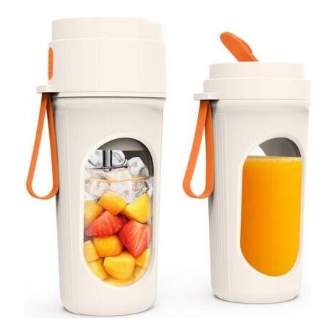 BUNTHAUS Mixeur Portable Électrique 21000 tr/min, 450ML Smoothie Mixer avec 12 Lames, Tasses Incluses pour Cuisine, Salle de Sport, Bureau (Orange) (1/5)