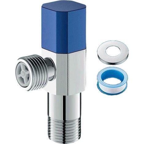 Vannes d'arrêt d'eau universelles en acier inoxydable pour eau chaude/froide, multicolores bleu (1/5)