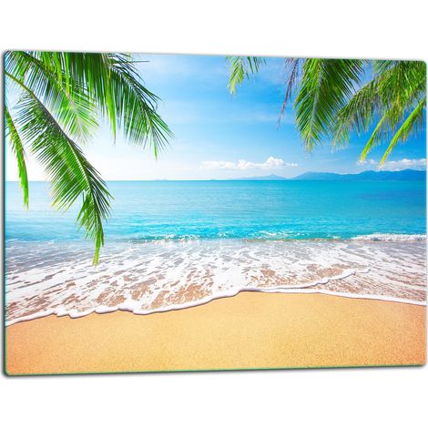 Tablero de corte de placa de vidrio 52x40 playa (1/5)