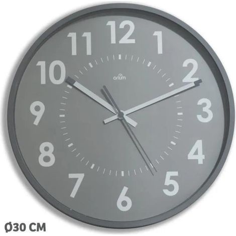 Orium Moderne Stille Wanduhr Grau 30 cm