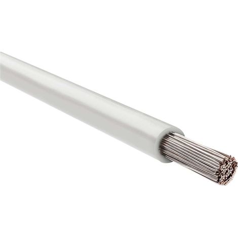 HELU KABEL SiF 1X4mm² WH (weiß) Einzelader Silikon weiß AD 4,2mm Nennspannung Uo/U 300V/500V - 1 Meter