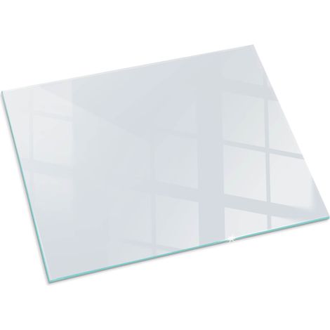 Vetro Temperato Resistente Al Calore Per Camino Protezione del Pavimento dal Calore Resistente a Scintille Colore Grigio chiaro 80x60 cm (1/5)