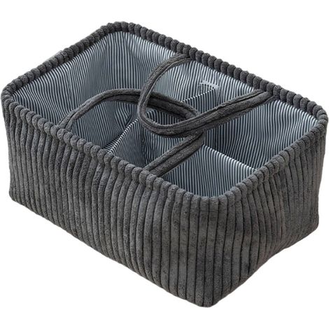 Aufbewahrungsbox/Organizer aus weichem, waschbarem Stoff – grau (1/2)