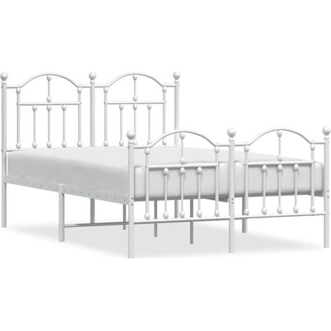 Maison Exclusive - Giroletto con Testiera e Pediera Metallo Bianco 120x200 cm (1/5)